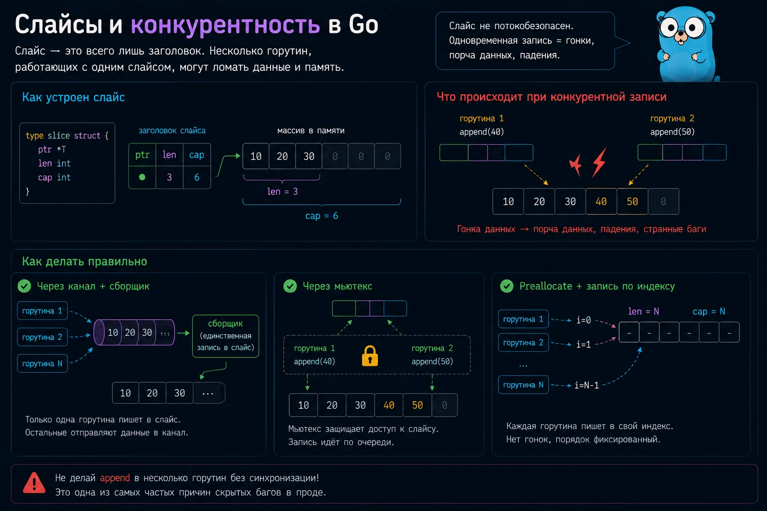Слайсы и конкурентность